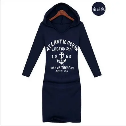 Long Sleeve Hoodies Letter Print Sport Suit Women Casual Hoody Dress Plus Size Women Hoody 1