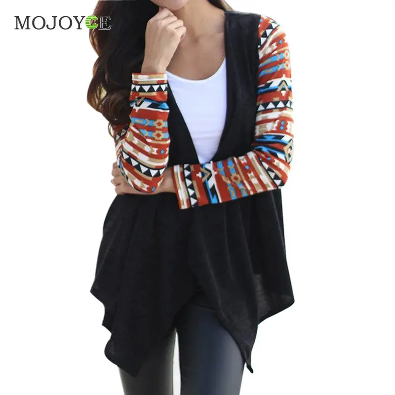 Long Sleeve Knitted Women Cardigan Loose Oversize Sweater Outwear Coat Ptrinting Poncho Cardigan Women Christmas Sweater 1