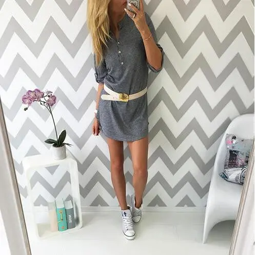 Long Sleeve V-Neck Button Sexy Knitted Dress Sweater Dress Women Casual Bodycon Sweater Dress Vestidos Gv347 8
