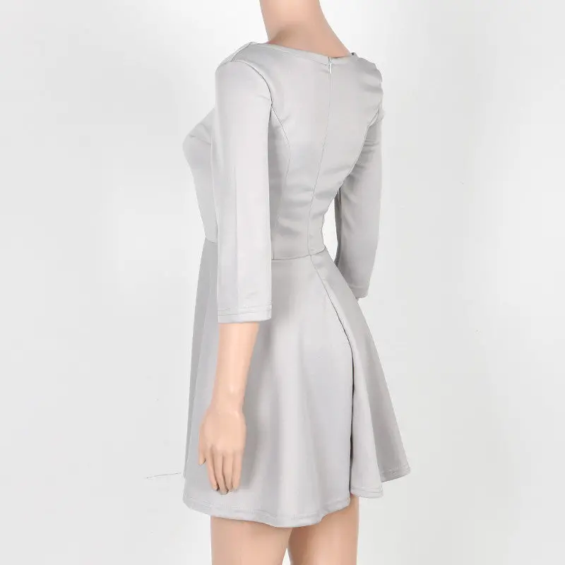 Long Sleeve Women Dress Slim A-Line Party Dresses Vestidos Elegant Dress Big Size Mini Dresses 8