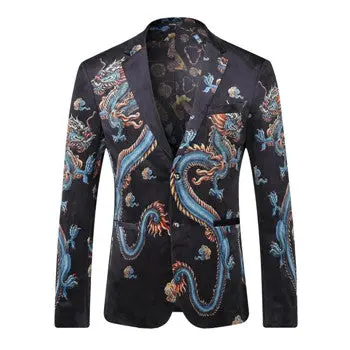 Long Sleeved Blazers Wedding Dress Suits Terno Masculino Herren Anzug Casual Slim Fit Nightclub Blazers 1