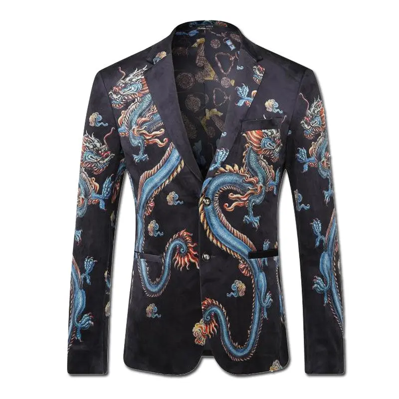 Long Sleeved Blazers Wedding Dress Suits Terno Masculino Herren Anzug Casual Slim Fit Nightclub Blazers 2
