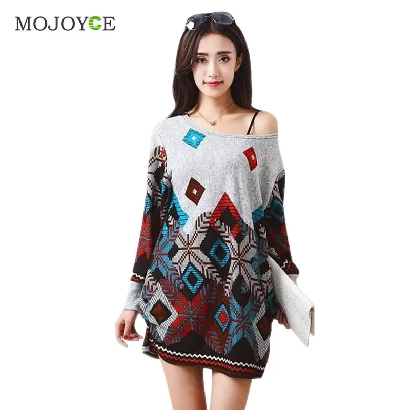 Loose Knitted Cotton Long Tee Shirt Women New Colorful Print Blusa Plus Size Long-Sleeved Shirt Crop Top Women Tops 1