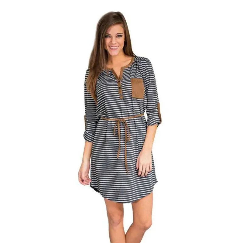 Loose Long Sleeved Women Mini Dresses Clothing Dames Jurken Vetement S Vestidos Femininos 1