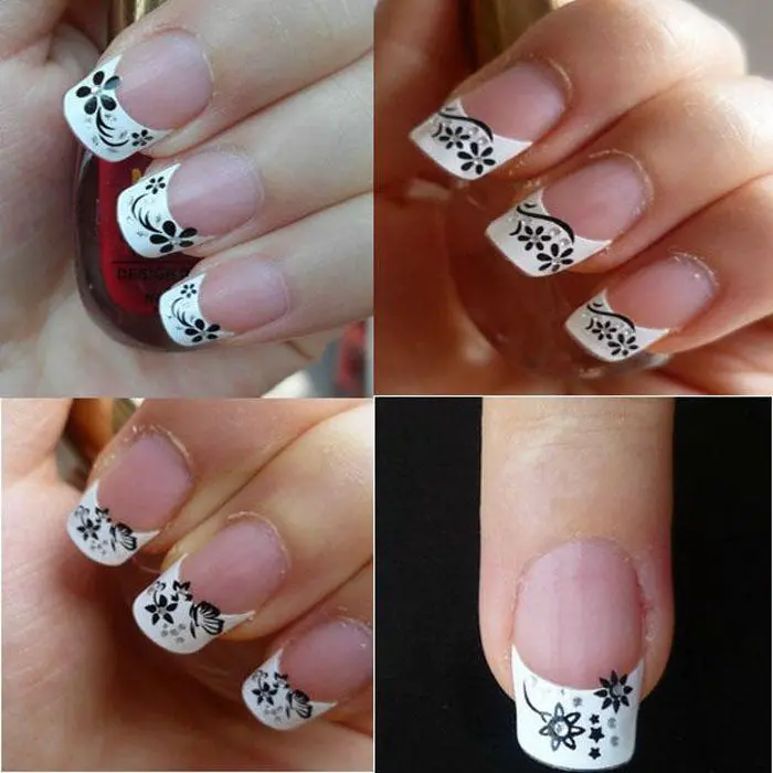 Lots 50 Sheet Mix Color 3D Flower Nail Art Sticker Tip Decal Whale Room 1