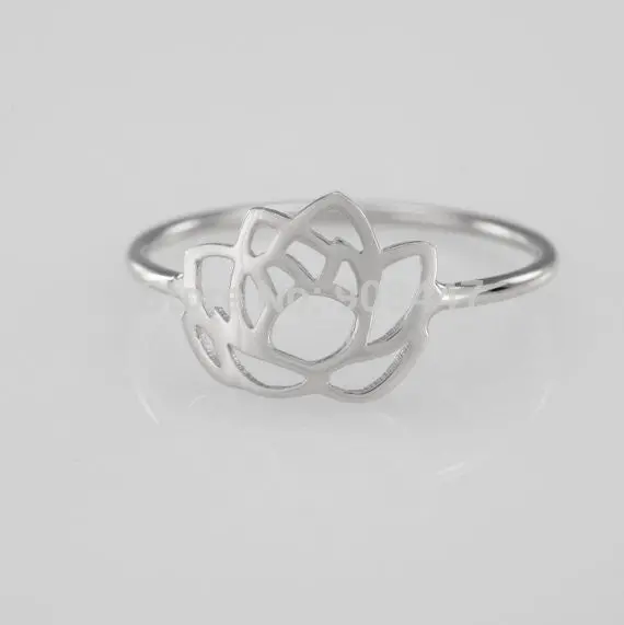 Lotus Rings Cute Gold Lotus Flower Ring,Plant Rings 1
