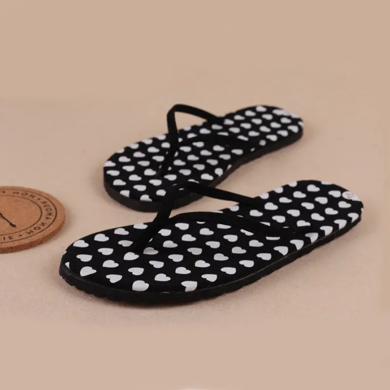 Love Heart Flat Slippers Beach Slippers Massage Slippers 3