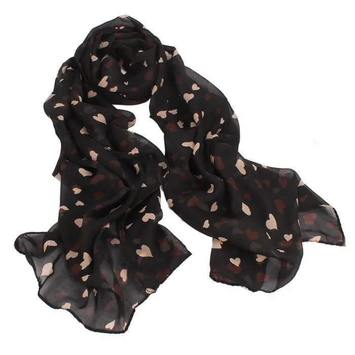 Love Heart Soft Long Shawl Scarf Wrap Stole For Womens Girls 160Cm X 48Cm 1