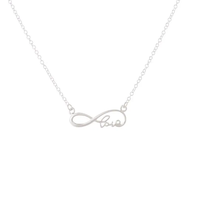 Love Jewelry Infinity Love Letter Necklace Eternity Wedding Necklaces Gifts N097 2