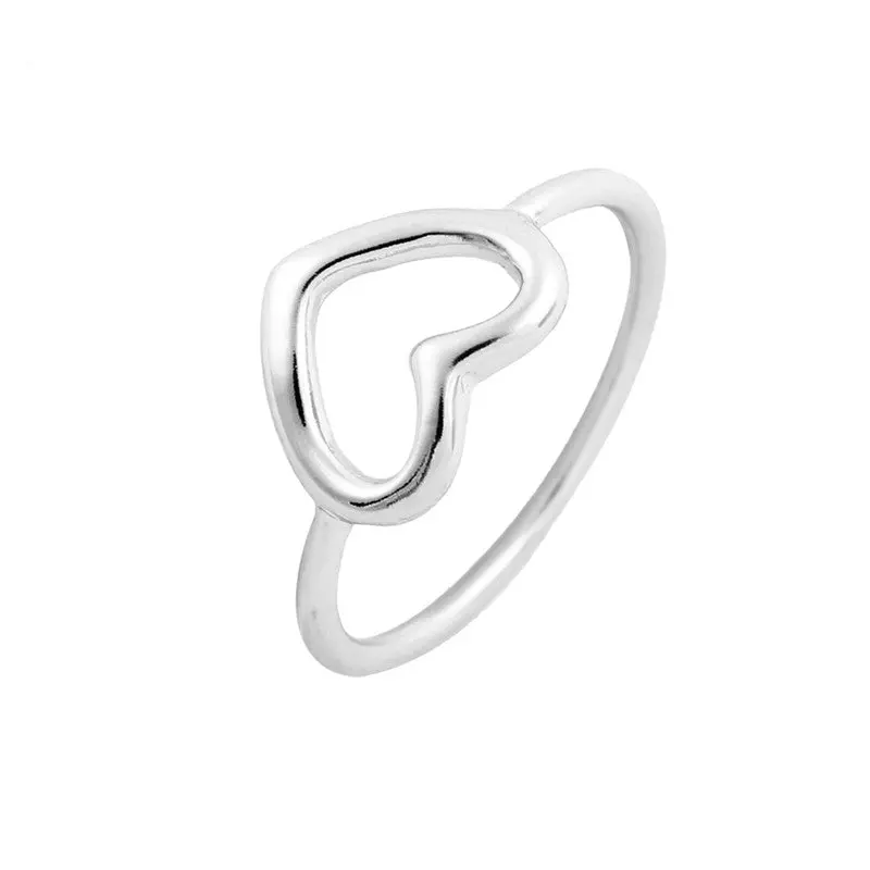 Love Open Heart Top Of Finger Over The Midi Tip Finger Above The Knuckle Rings 1