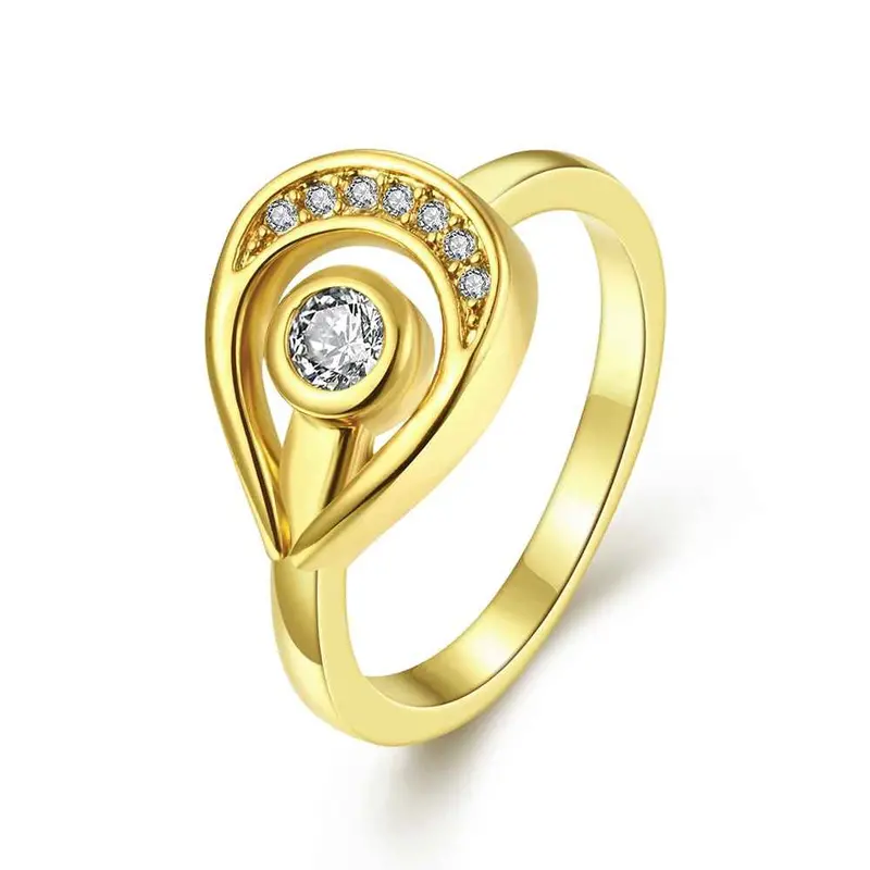 Lovely 18K Gold Plating Rings Insets Sharp Eye Opal Bijoux Women 1