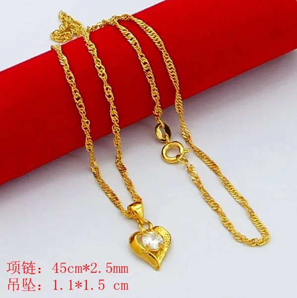 Lovely 24K Gold Plated Necklaces Heart Vintage Necklace S In Euros Yhdn 13 1
