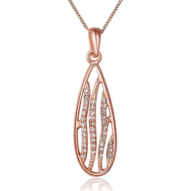 Lovely Acessorios Para Mulher Collar Necklace Drop Water Rose Golden Colares Jewelry236 1