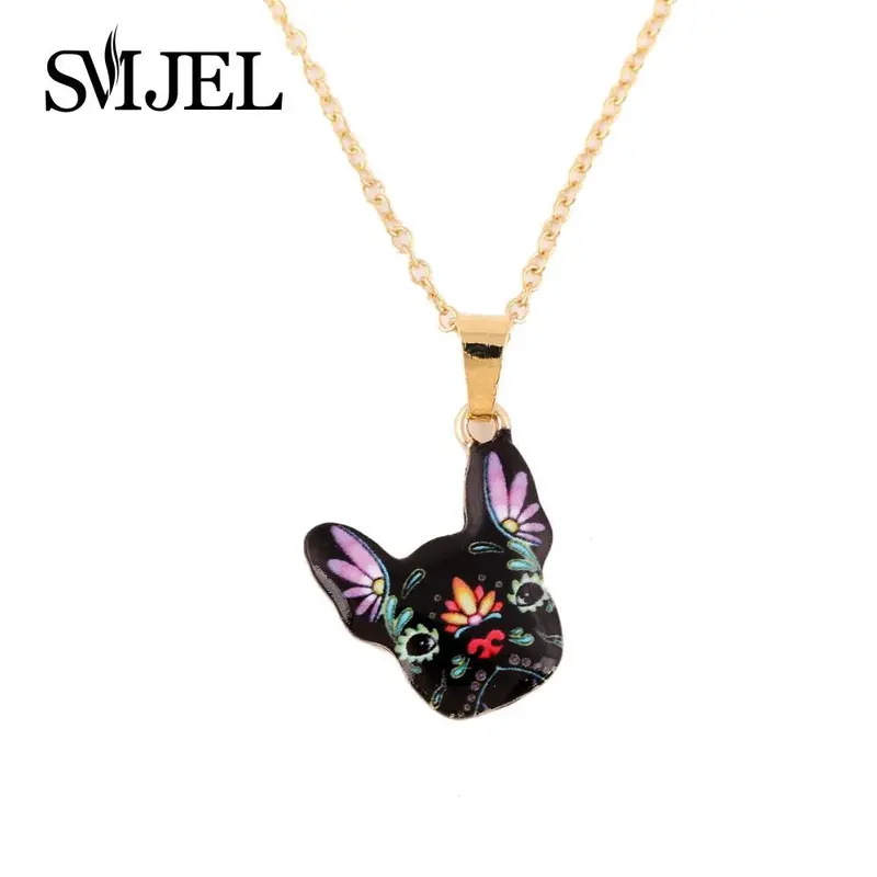 Lovely Animal Dog Pendant Necklace 18K Gold Cartoon Dog Head Necklaces Oxl016 1