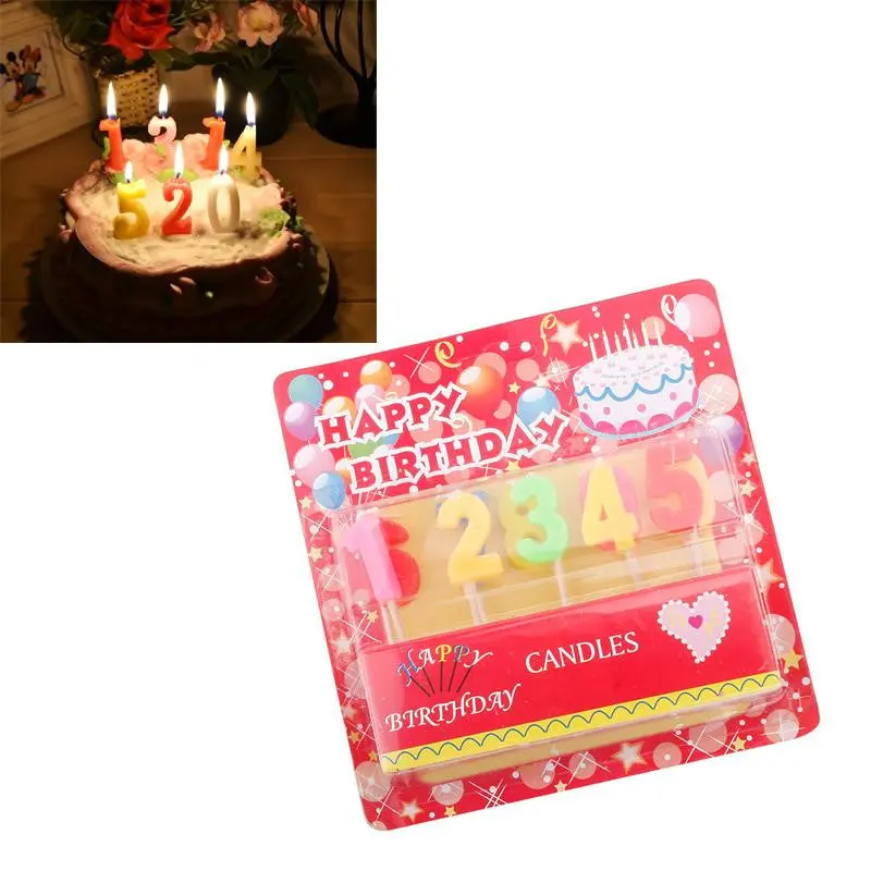 Lovely Birthday Cake Age Number Candle Party Celebrate 73342 1