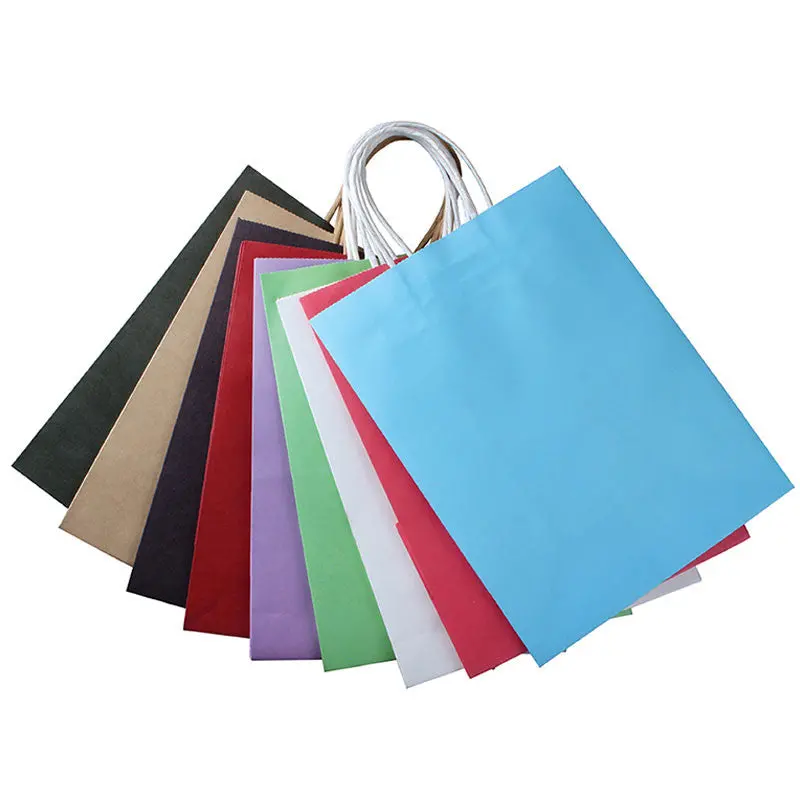 Lovely Colors Party Bags Kraft Paper Gift Bag With Handles Recyclable Loot Bag 80695 2