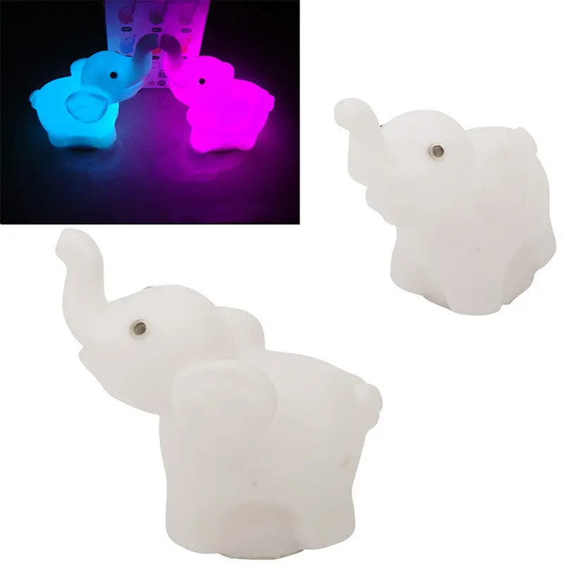 Lovely Elephant Shape Night Light Color Changing Eastray Decoration 71202 1