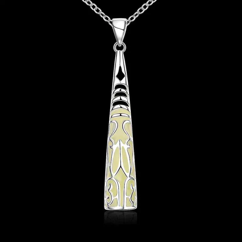 Lovely Glowing Necklace Collar Necklace Hollow Cylinder Big Necklace Wedding Luyn 42 1