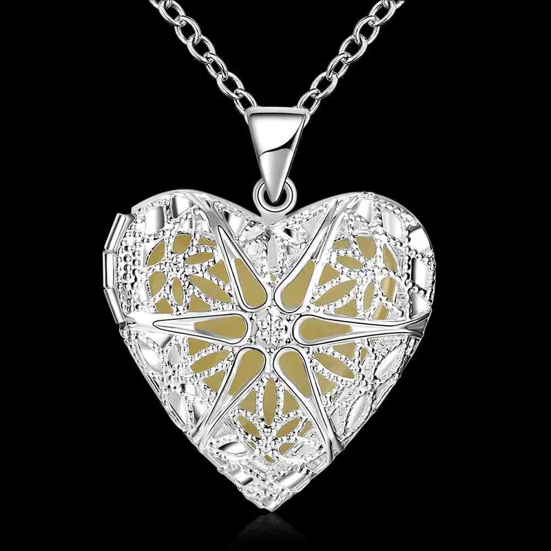 Lovely Glowing Necklace Collar Necklace Hollow Heart Collier Plastron Elegant Luyn 61 1