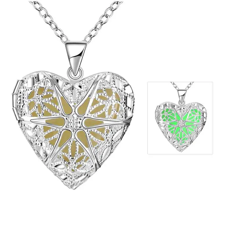Lovely Glowing Necklace Collar Necklace Hollow Heart Collier Plastron Elegant Luyn 61 2