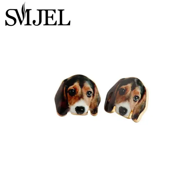 Lovely Gold Beagle Dog Stud Earrings Party Earrings Gift Oed053 2