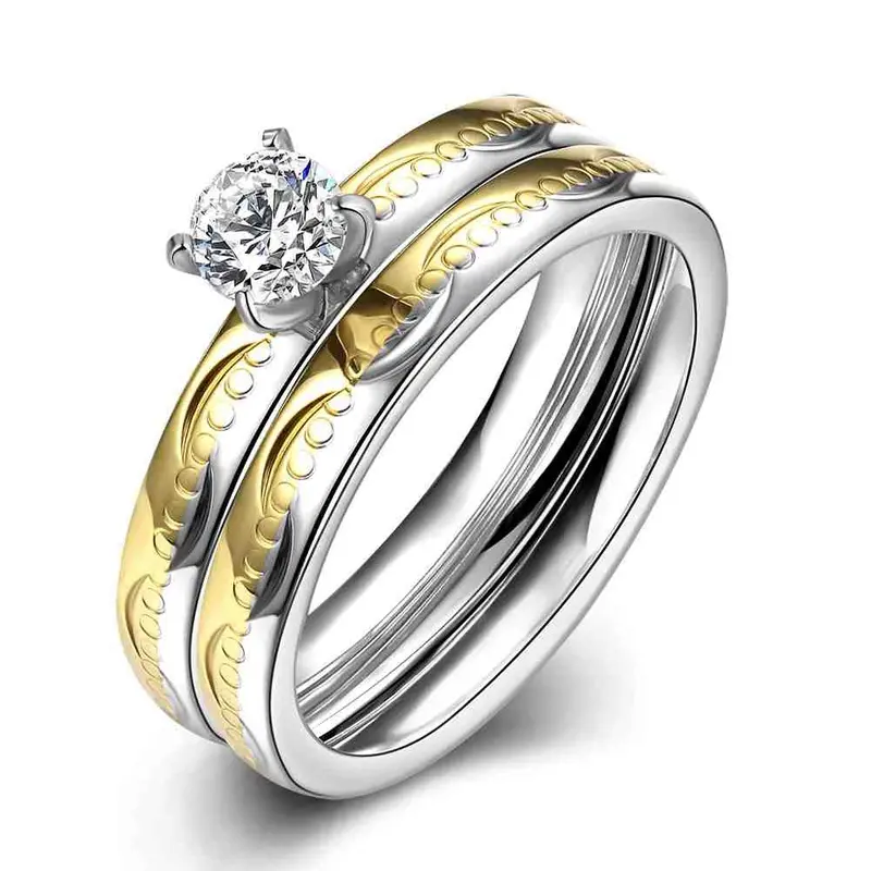 Lovely Men's Titanium Steel Engagement Rings Change The Rose Anel Bijoux134 3