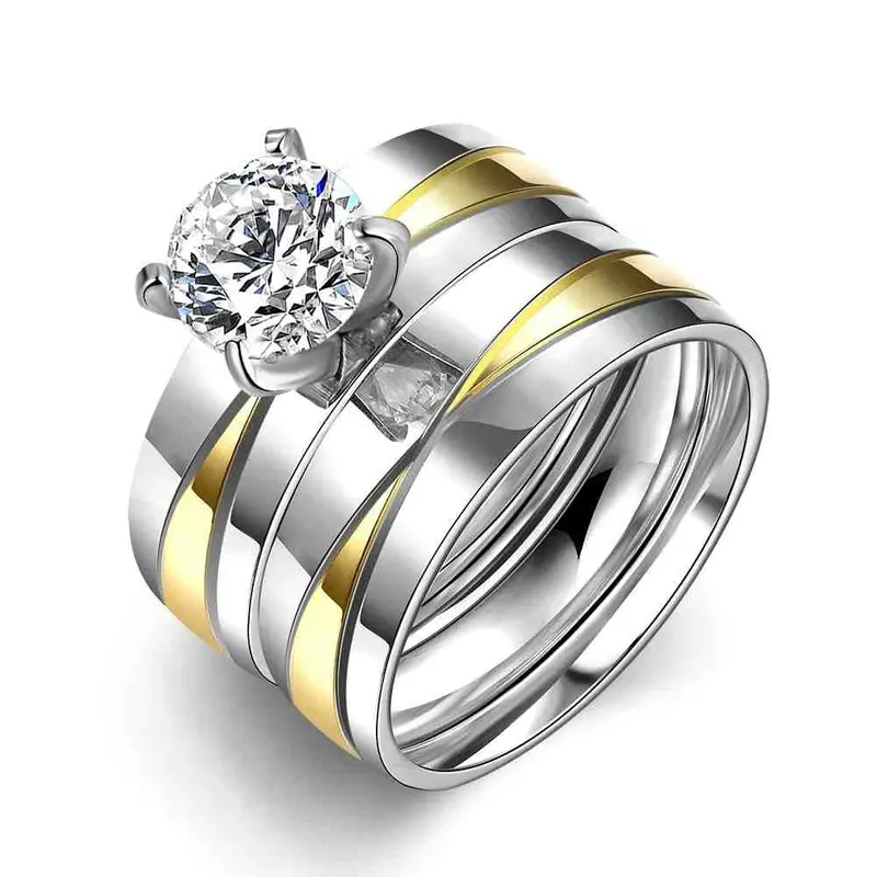 Lovely Men's Titanium Steel Engagement Rings Change The Rose Anel Bijoux134 5