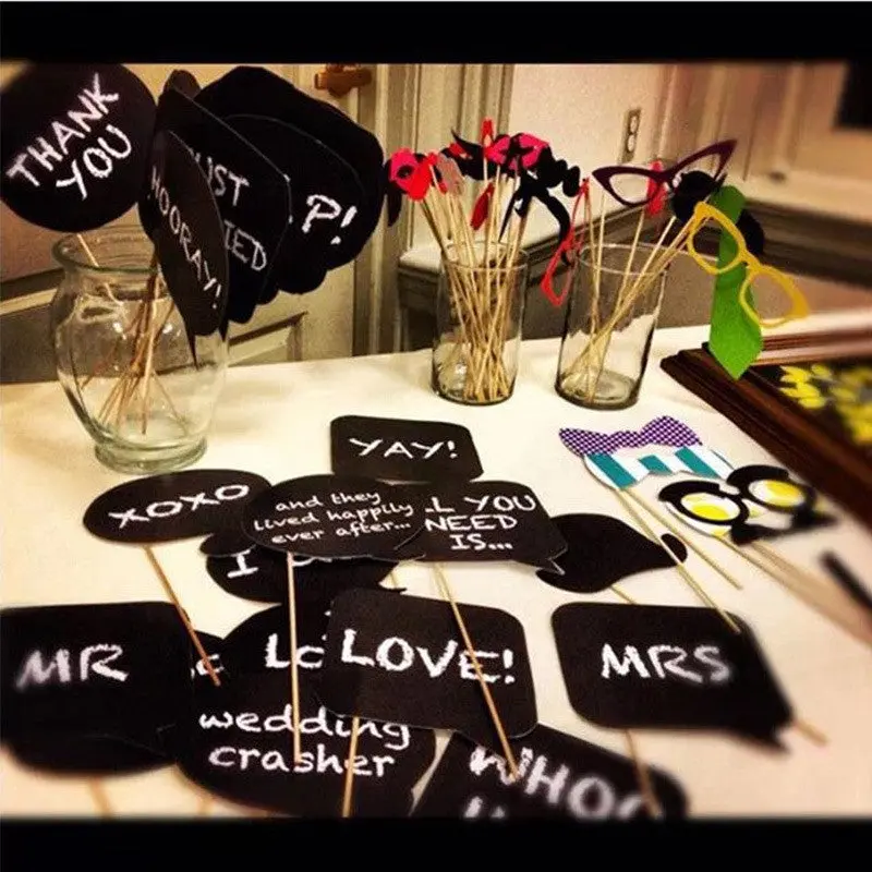 Lovely Po Booth Props Black Cloud Card Board For Wedding Tool 10Pcs 71742 1