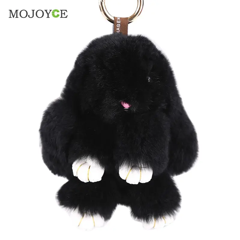 Lovely Rabbit Fur Rabbit Keychain Charm Pendant Keychains Fashion Jewelry Toy Doll Hanging Pendant Accessories 18Cm 1