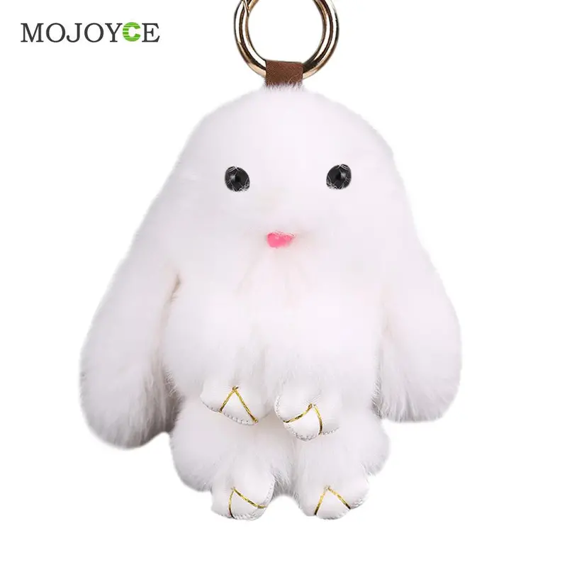 Lovely Rabbit Fur Rabbit Keychain Charm Pendant Keychains Fashion Jewelry Toy Doll Hanging Pendant Accessories 18Cm 2