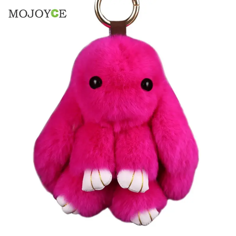 Lovely Rabbit Fur Rabbit Keychain Charm Pendant Keychains Fashion Jewelry Toy Doll Hanging Pendant Accessories 18Cm 4