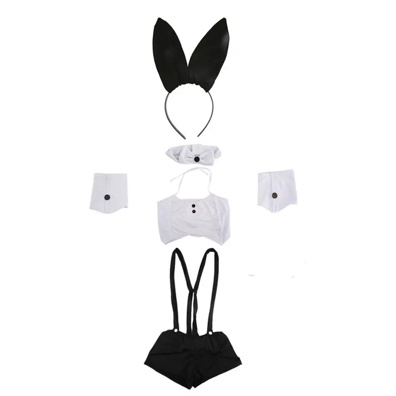 Lovely Rabbit Strap Cosplay Temptation Suit Role Playing Clothing Costume Sexy Lingerie Set 1