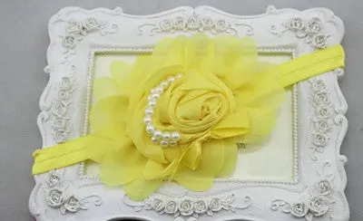 Lovely Rhinestone Headwear Unusual Angel Girls Baby Pearl Flowers Hairband Head Bands 4
