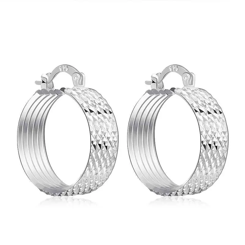 Lovely Silver Plated Earings Jewelry Twill Round Clip Ear Cuff Bijoux Femme 671 1