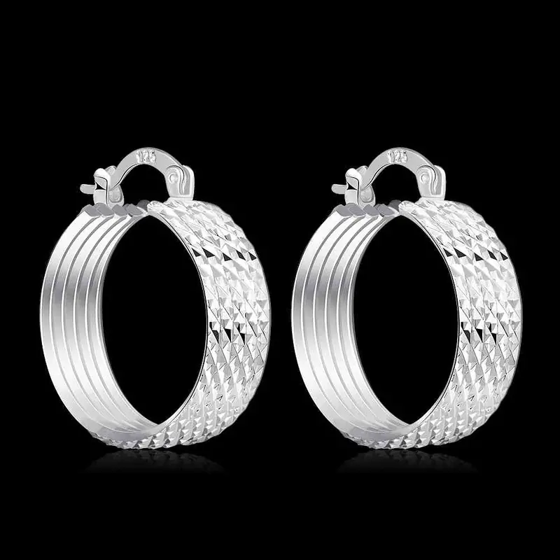 Lovely Silver Plated Earings Jewelry Twill Round Clip Ear Cuff Bijoux Femme 671 2
