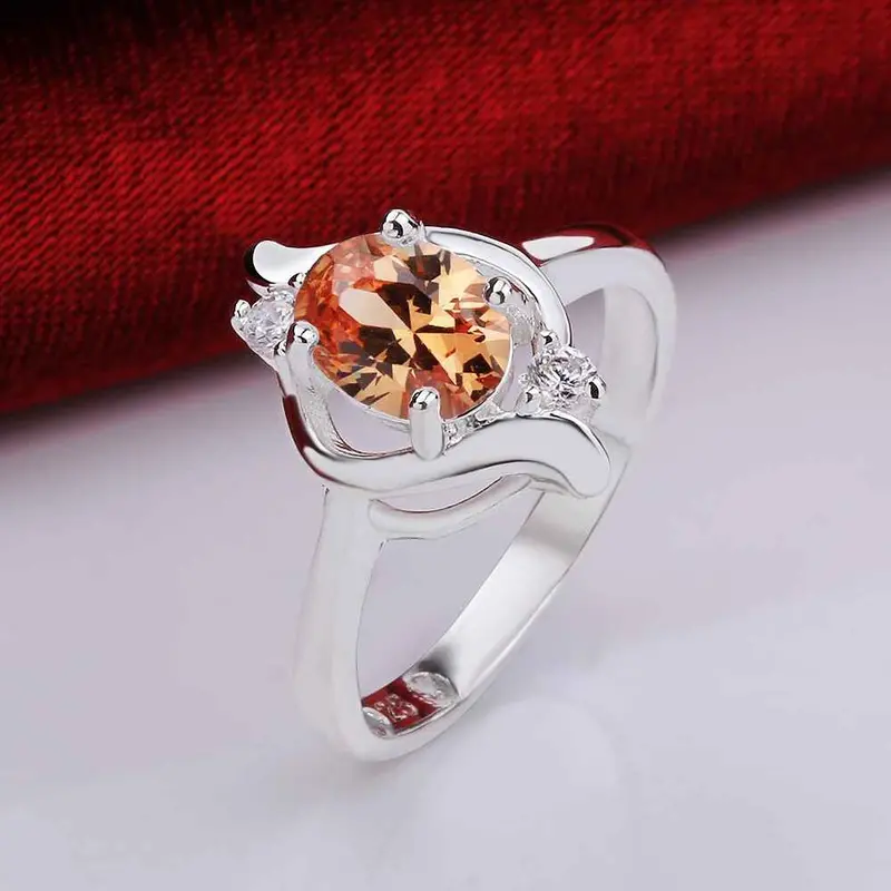 Lovely Silver Plated Rings For Men Stone Crystal Mkp Anillos Bear Bone342 1