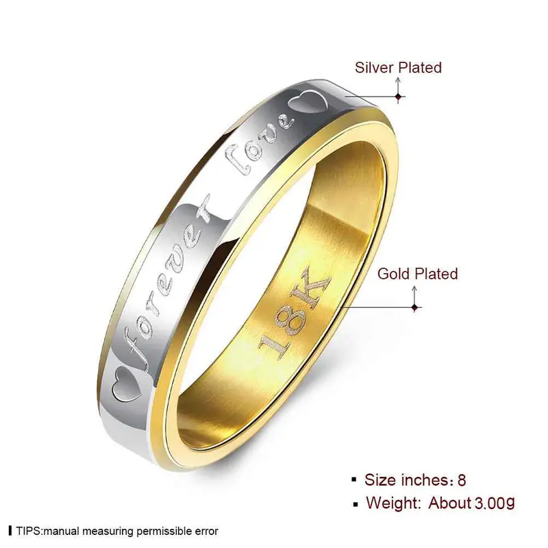 Lovely Silver Plated Rings Forever Love Women's Aliancas Joyas 96 2