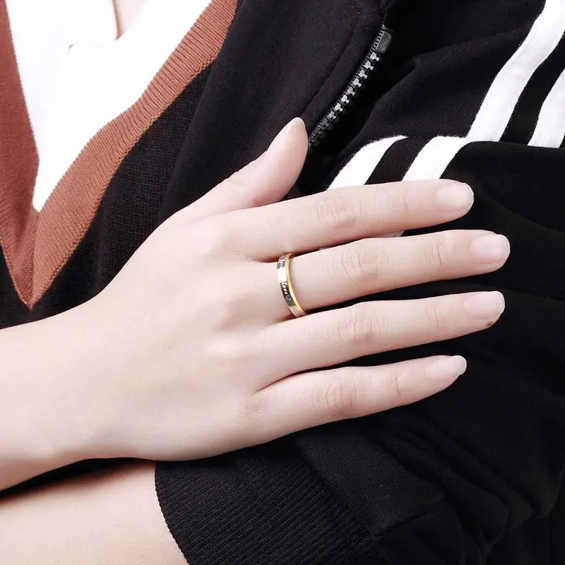 Lovely Silver Plated Rings Forever Love Women's Aliancas Joyas 96 3