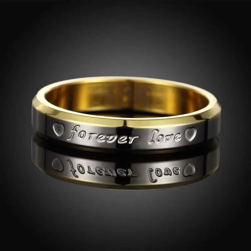 Lovely Silver Plated Rings Forever Love Women's Aliancas Joyas 96 5