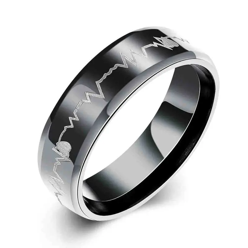 Lovely Titanium Steel Engagement Rings Wave S In Euros Wedding Jewelry168 1