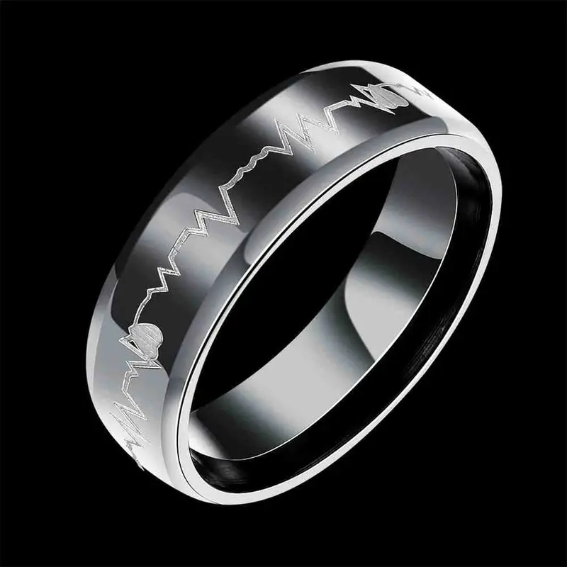Lovely Titanium Steel Engagement Rings Wave S In Euros Wedding Jewelry168 6