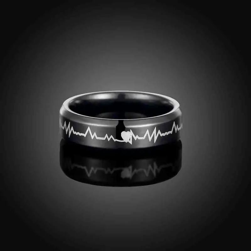Lovely Titanium Steel Engagement Rings Wave S In Euros Wedding Jewelry168 7