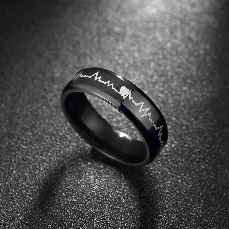 Lovely Titanium Steel Engagement Rings Wave S In Euros Wedding Jewelry168 8