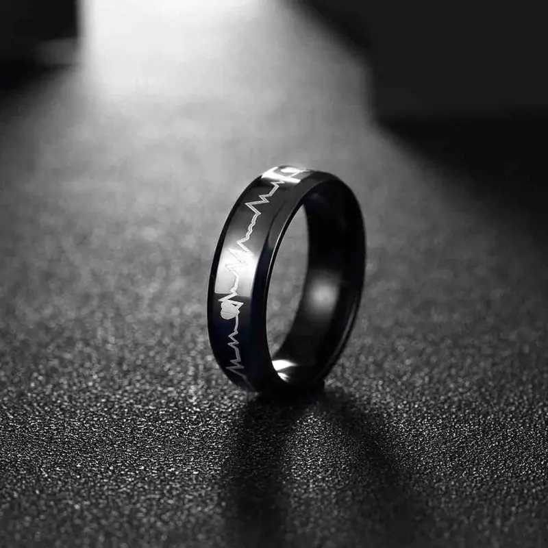 Lovely Titanium Steel Engagement Rings Wave S In Euros Wedding Jewelry168 9