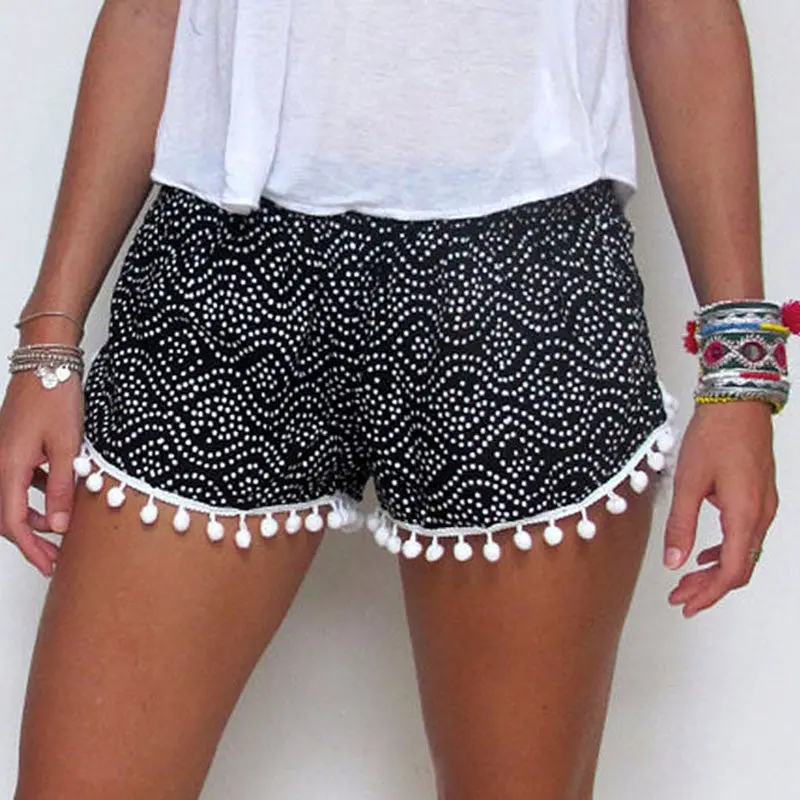 Lovely Women Ladies' Shorts Balls Short Black Red M L Xl Casual Party Shorts Festival Shorts 1