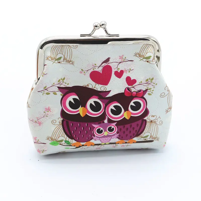 Lovely Women Lady Retro Vintage Owl Print Small Wallet Hasp Purse Clutch Bag Hasp Coin Purses Small 1