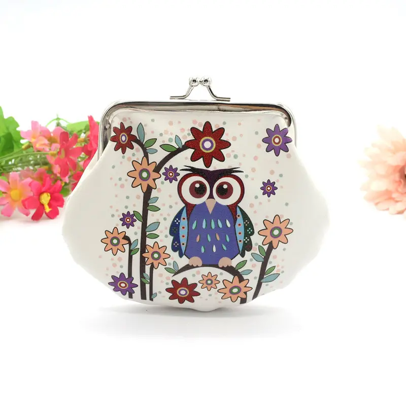 Lovely Women Lady Retro Vintage Owl Print Small Wallet Hasp Purse Clutch Bag Hasp Coin Purses Small 3