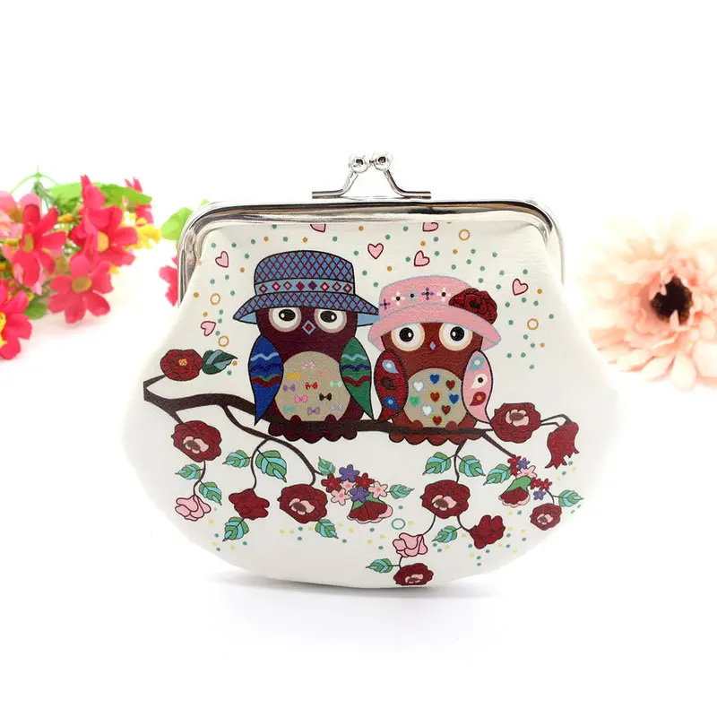 Lovely Women Lady Retro Vintage Owl Print Small Wallet Hasp Purse Clutch Bag Hasp Coin Purses Small 4