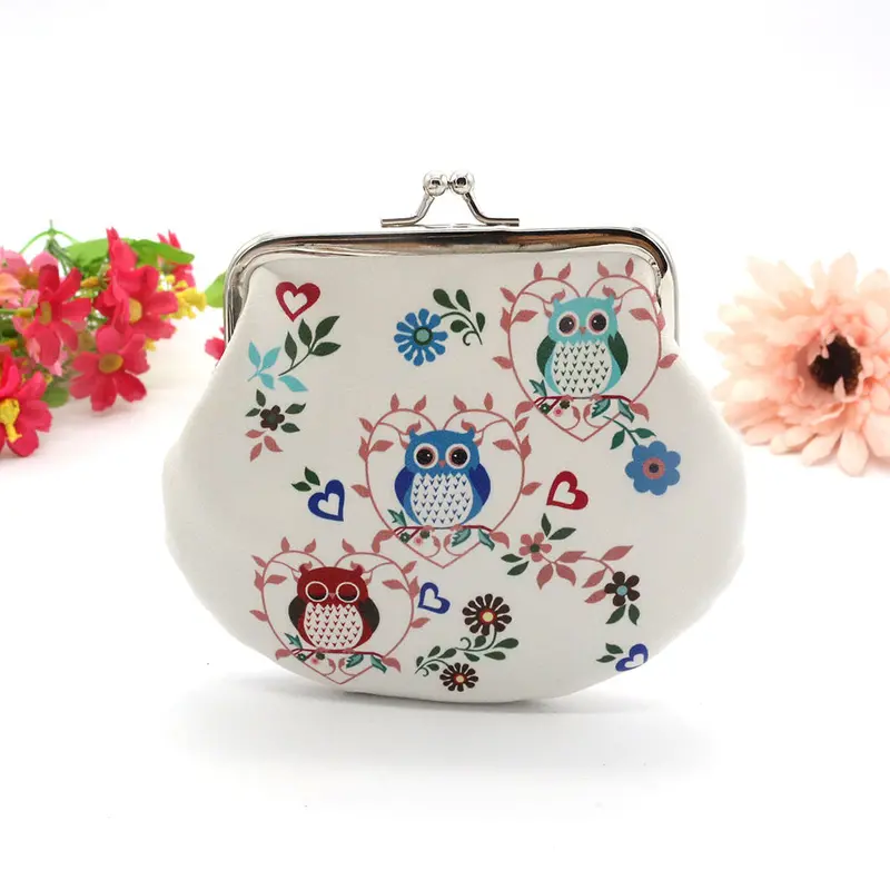 Lovely Women Lady Retro Vintage Owl Print Small Wallet Hasp Purse Clutch Bag Hasp Coin Purses Small 5