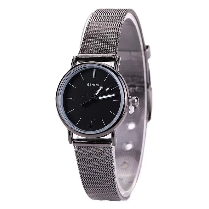 Lovers Metal Mesh Band Quartz Wrist Watch Relojes Mujer Montre Clock Women Feida 1
